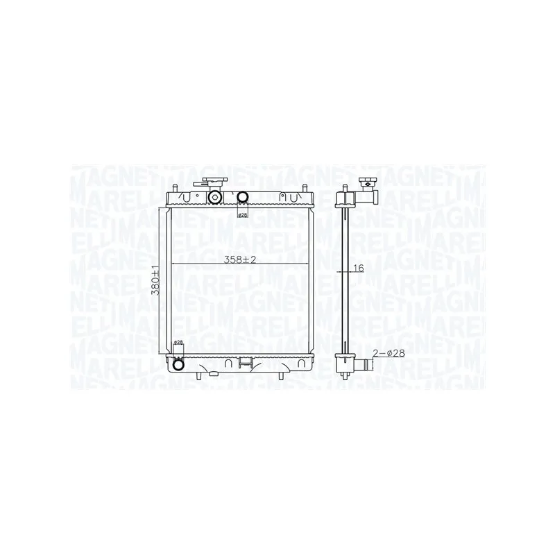 Radiateur, refroidissement du moteur MAGNETI MARELLI 350213176400