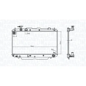 Radiateur, refroidissement du moteur MAGNETI MARELLI 350213176500