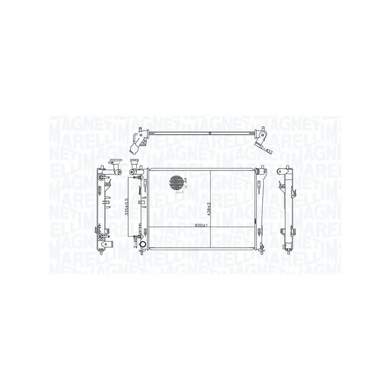 Radiateur, refroidissement du moteur MAGNETI MARELLI 350213176600
