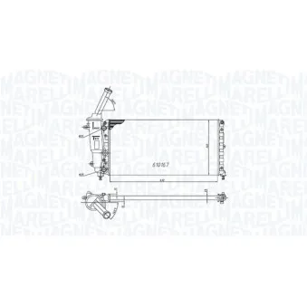 Radiateur, refroidissement du moteur MAGNETI MARELLI 350213177000