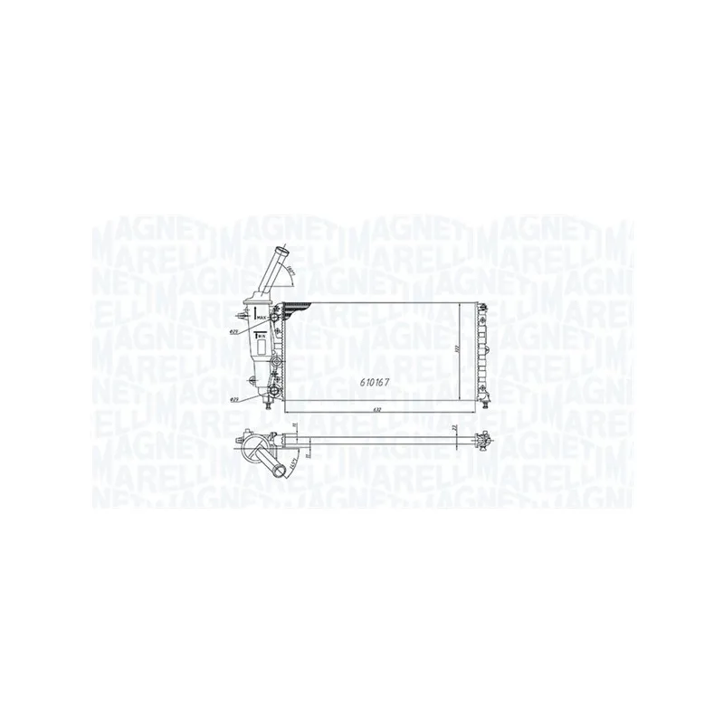 Radiateur, refroidissement du moteur MAGNETI MARELLI 350213177000