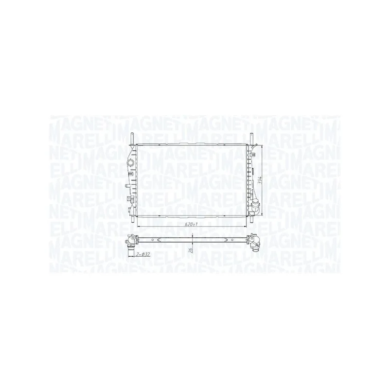 Radiateur, refroidissement du moteur MAGNETI MARELLI 350213177600