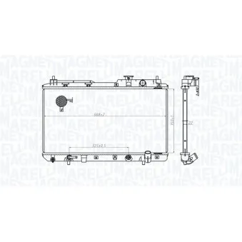 Radiateur, refroidissement du moteur MAGNETI MARELLI 350213178200