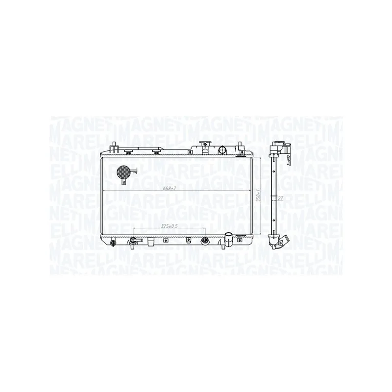 Radiateur, refroidissement du moteur MAGNETI MARELLI 350213178200