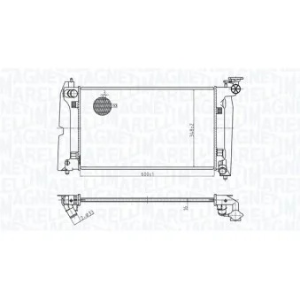 Radiateur, refroidissement du moteur MAGNETI MARELLI