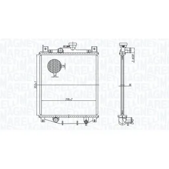 Radiateur, refroidissement du moteur MAGNETI MARELLI