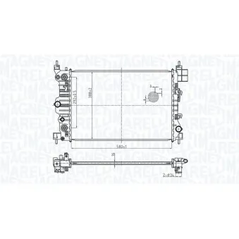 Radiateur, refroidissement du moteur MAGNETI MARELLI