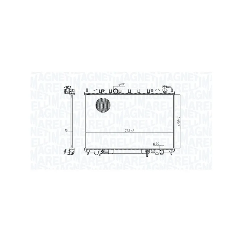 Radiateur, refroidissement du moteur MAGNETI MARELLI 350213179200