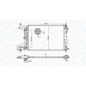 Radiateur, refroidissement du moteur MAGNETI MARELLI