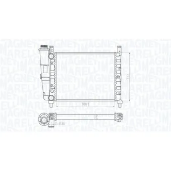 Radiateur, refroidissement du moteur MAGNETI MARELLI 350213180200