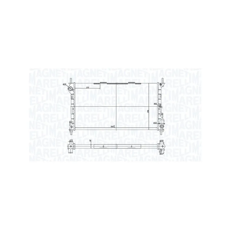 Radiateur, refroidissement du moteur MAGNETI MARELLI 350213181200