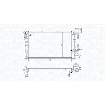 Radiateur, refroidissement du moteur MAGNETI MARELLI 350213181800