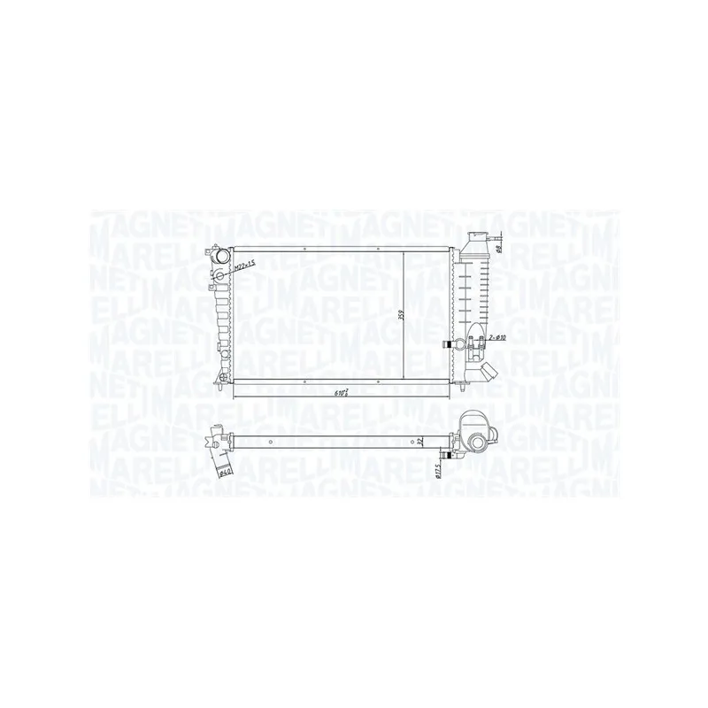 Radiateur, refroidissement du moteur MAGNETI MARELLI 350213181800