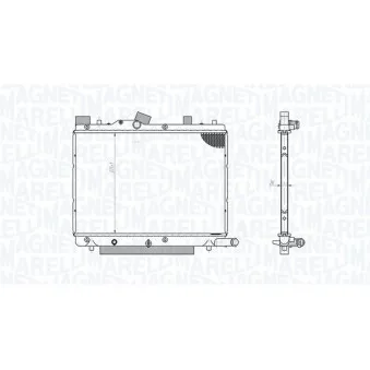 Radiateur, refroidissement du moteur MAGNETI MARELLI 350213182800