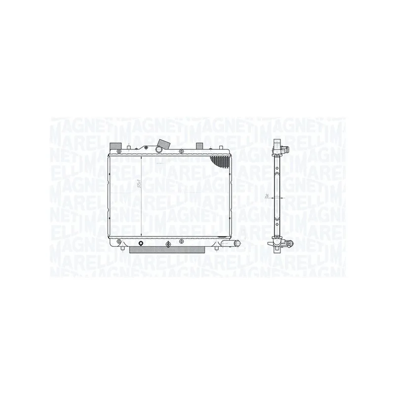 Radiateur, refroidissement du moteur MAGNETI MARELLI 350213182800