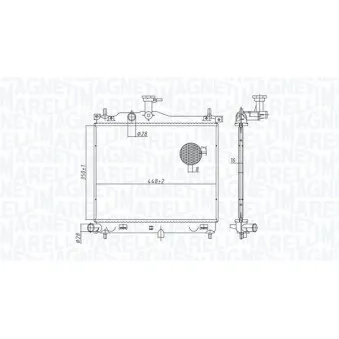 Radiateur, refroidissement du moteur MAGNETI MARELLI 350213182900