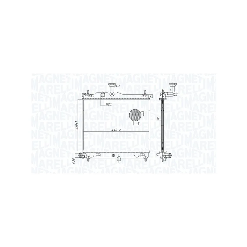 Radiateur, refroidissement du moteur MAGNETI MARELLI 350213182900