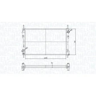 Radiateur, refroidissement du moteur MAGNETI MARELLI 350213183300