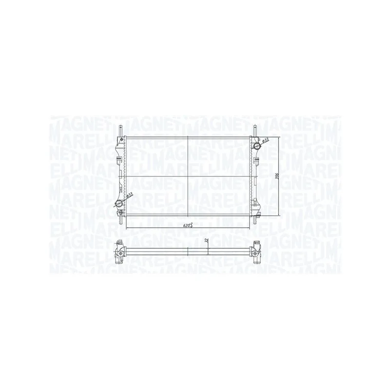 Radiateur, refroidissement du moteur MAGNETI MARELLI 350213183300