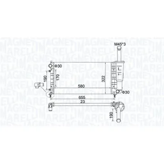 Radiateur, refroidissement du moteur MAGNETI MARELLI