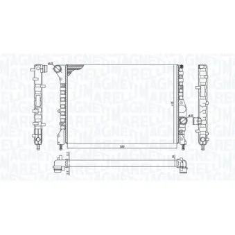 Radiateur, refroidissement du moteur MAGNETI MARELLI 350213184200