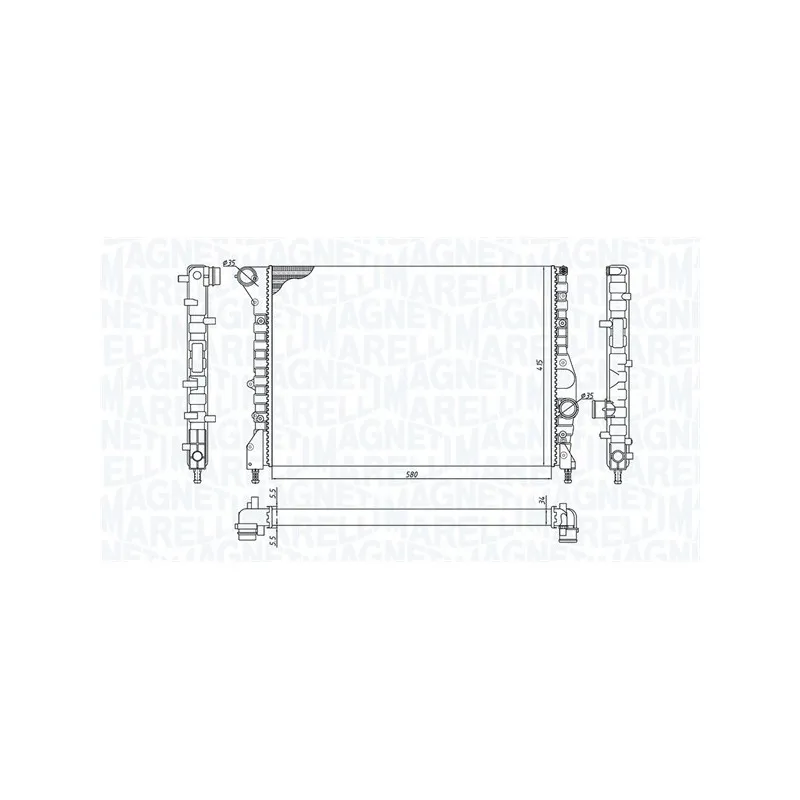 Radiateur, refroidissement du moteur MAGNETI MARELLI 350213184200