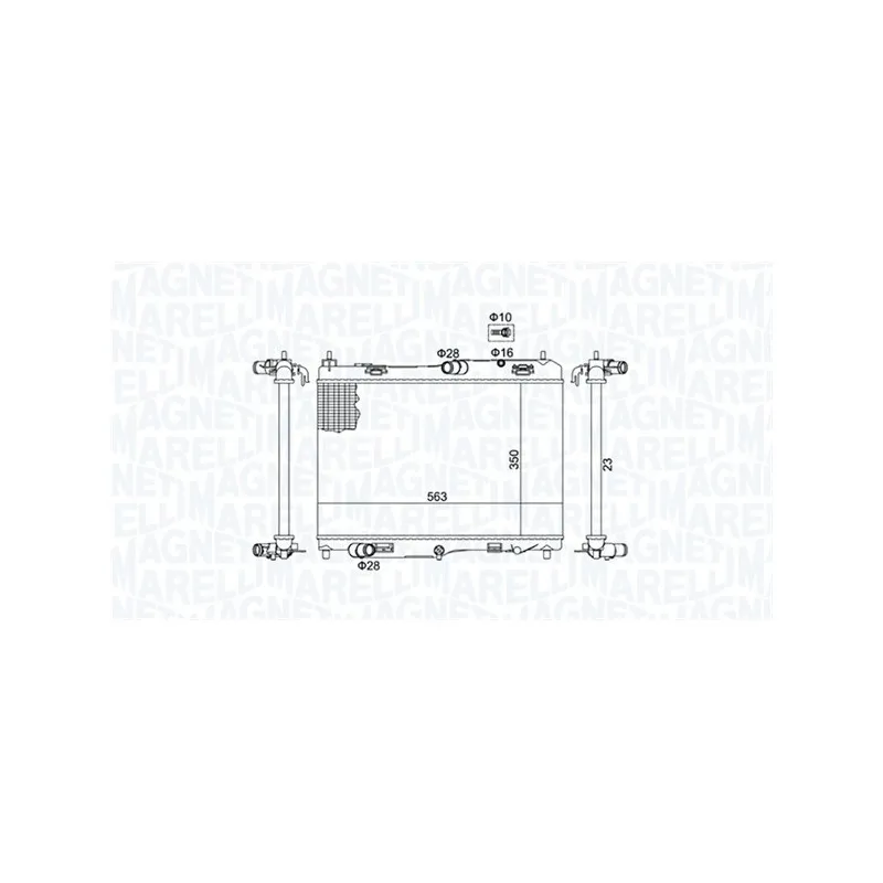 Radiateur, refroidissement du moteur MAGNETI MARELLI 350213184700