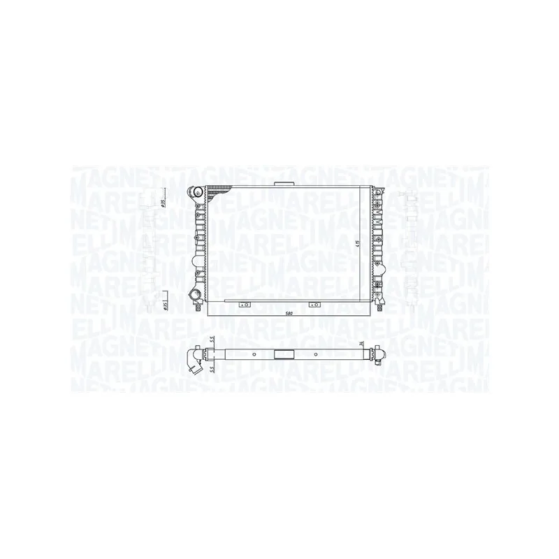 Radiateur, refroidissement du moteur MAGNETI MARELLI 350213184900