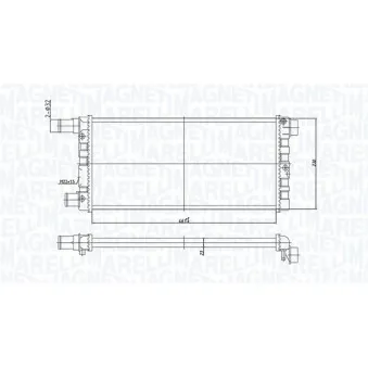 Radiateur, refroidissement du moteur MAGNETI MARELLI 350213185200