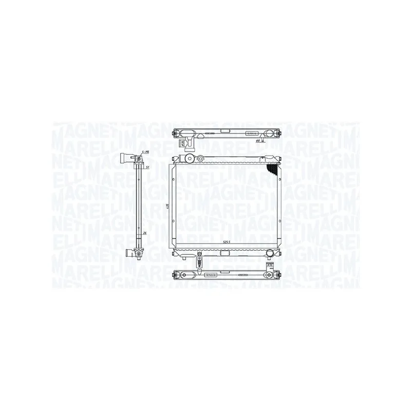 Radiateur, refroidissement du moteur MAGNETI MARELLI 350213185900