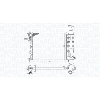 Radiateur, refroidissement du moteur MAGNETI MARELLI