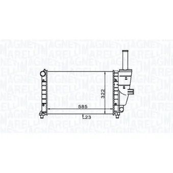 Radiateur, refroidissement du moteur MAGNETI MARELLI