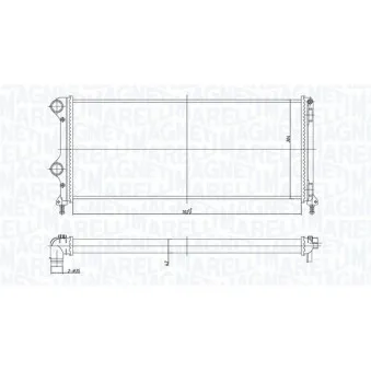 Radiateur, refroidissement du moteur MAGNETI MARELLI 350213187200