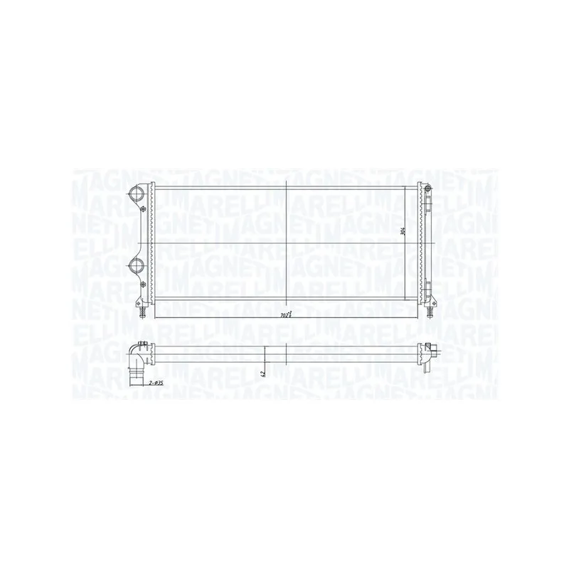 Radiateur, refroidissement du moteur MAGNETI MARELLI 350213187200
