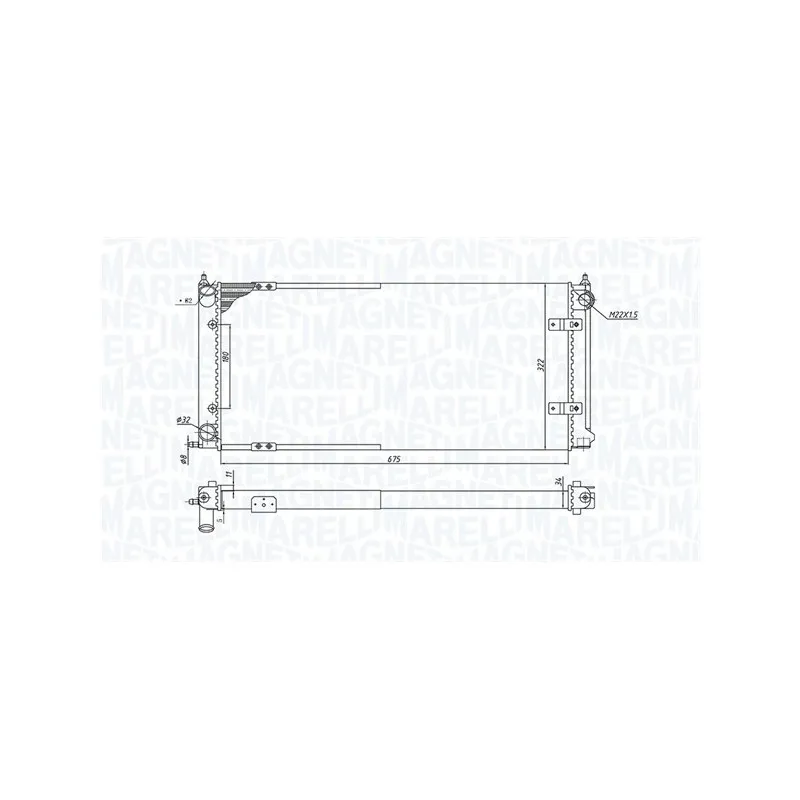 Radiateur, refroidissement du moteur MAGNETI MARELLI 350213188300