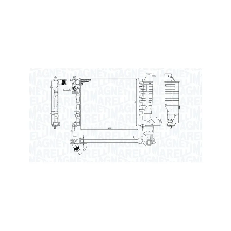 Radiateur, refroidissement du moteur MAGNETI MARELLI 350213188500
