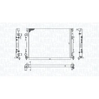 Radiateur, refroidissement du moteur MAGNETI MARELLI 350213188600