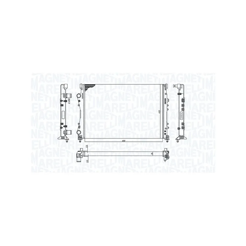 Radiateur, refroidissement du moteur MAGNETI MARELLI 350213188600