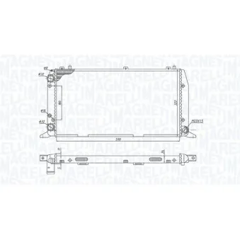 Radiateur, refroidissement du moteur MAGNETI MARELLI 350213188700