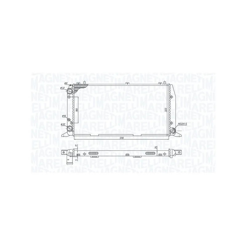 Radiateur, refroidissement du moteur MAGNETI MARELLI 350213188700