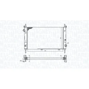 Radiateur, refroidissement du moteur MAGNETI MARELLI 350213189300