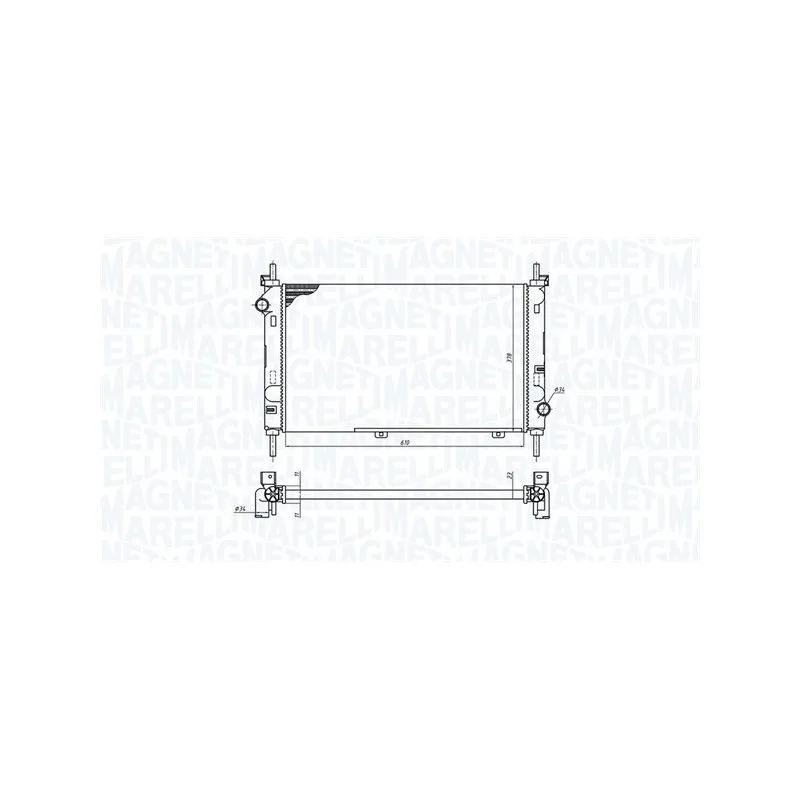 Radiateur, refroidissement du moteur MAGNETI MARELLI 350213189300