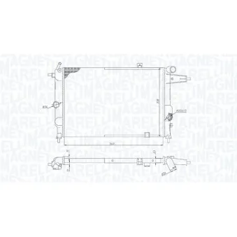 Radiateur, refroidissement du moteur MAGNETI MARELLI