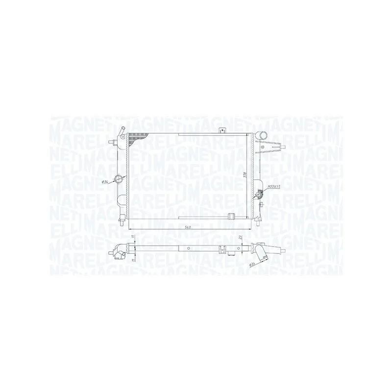 Radiateur, refroidissement du moteur MAGNETI MARELLI 350213189800