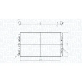 Radiateur, refroidissement du moteur MAGNETI MARELLI 350213190700
