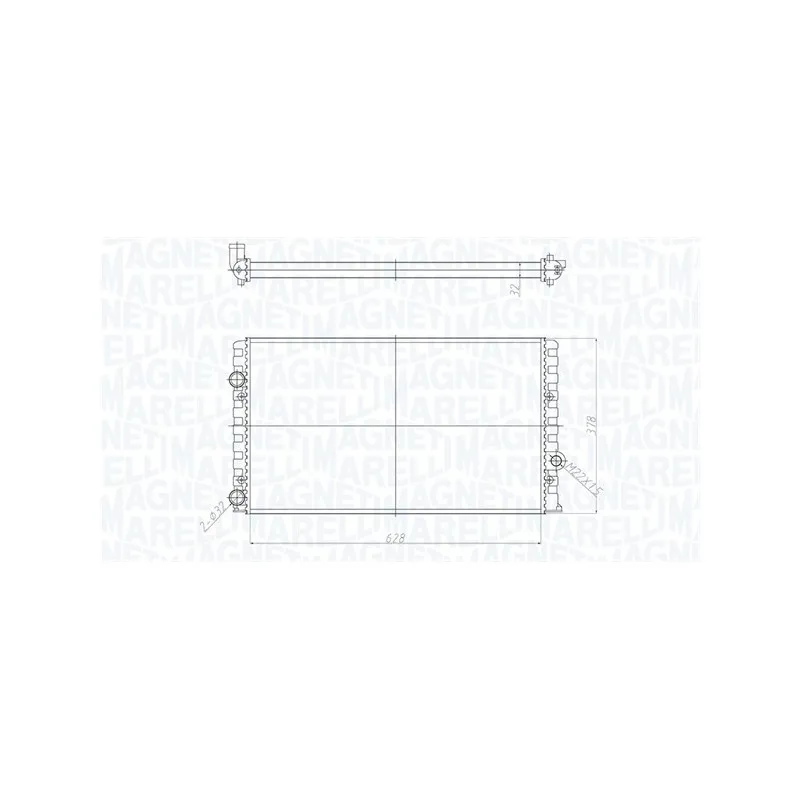 Radiateur, refroidissement du moteur MAGNETI MARELLI 350213190700