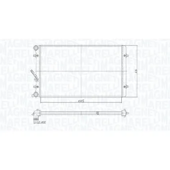 Radiateur, refroidissement du moteur MAGNETI MARELLI 350213190800