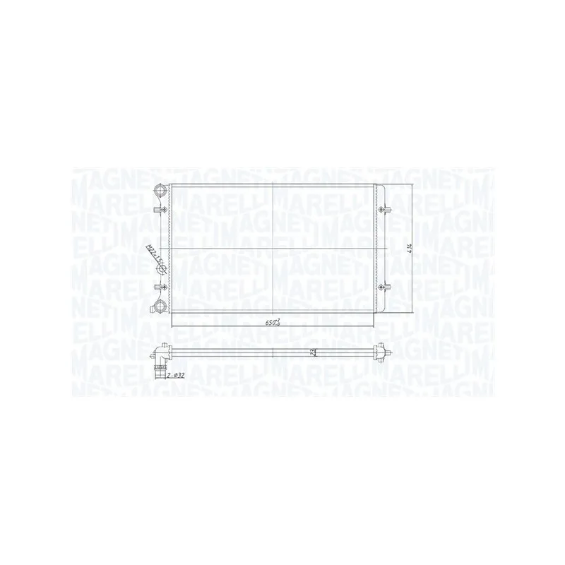 Radiateur, refroidissement du moteur MAGNETI MARELLI 350213190800
