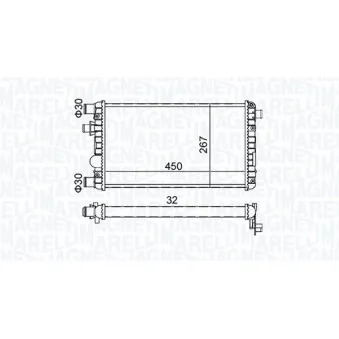 Radiateur, refroidissement du moteur MAGNETI MARELLI