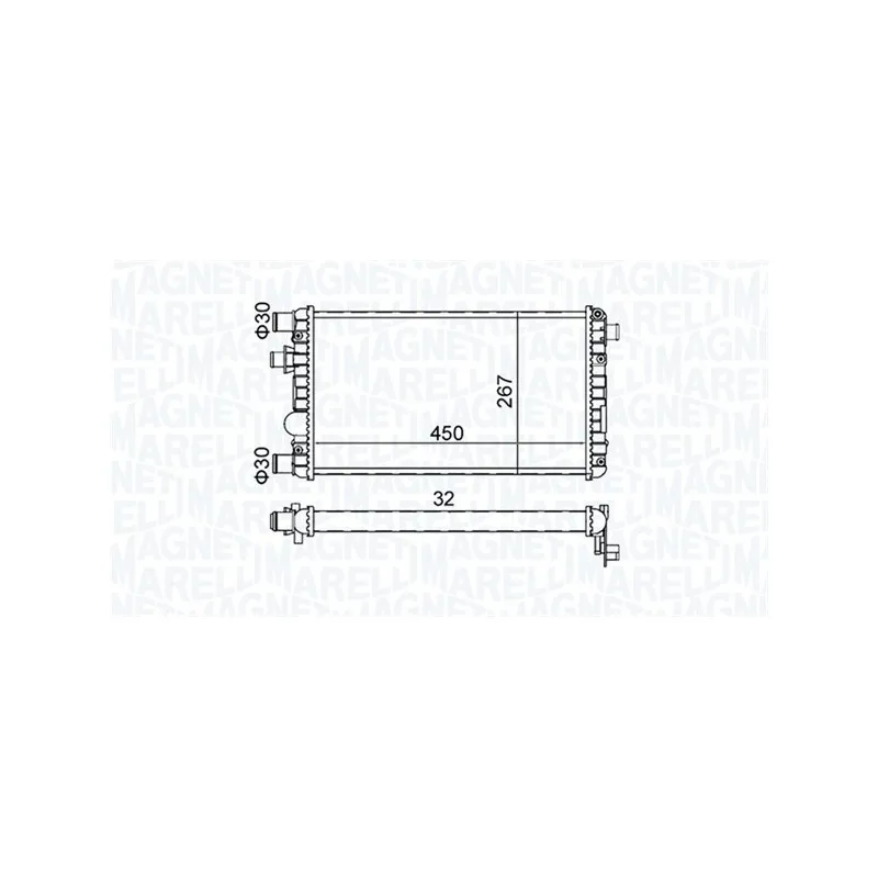 Radiateur, refroidissement du moteur MAGNETI MARELLI 350213191300